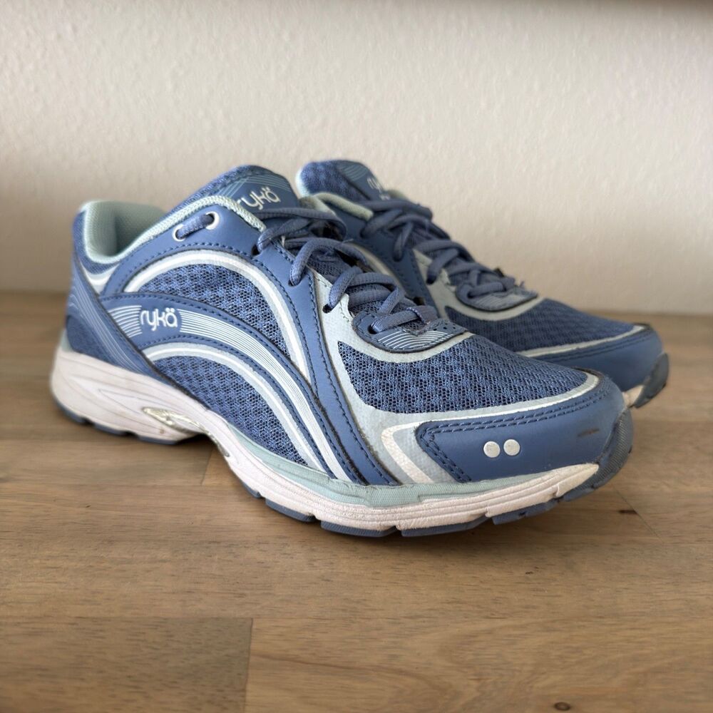 Ryka Sky Walk Womens Size 6 M Blue Memory Foam Walking Athletic Shoes